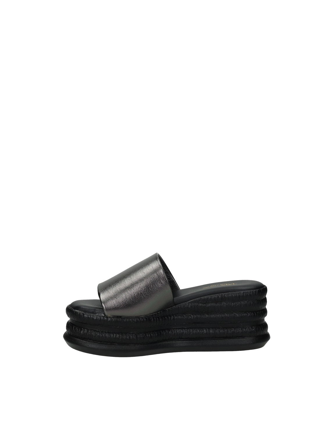 Sandali donna in vera pelle con zeppa alta