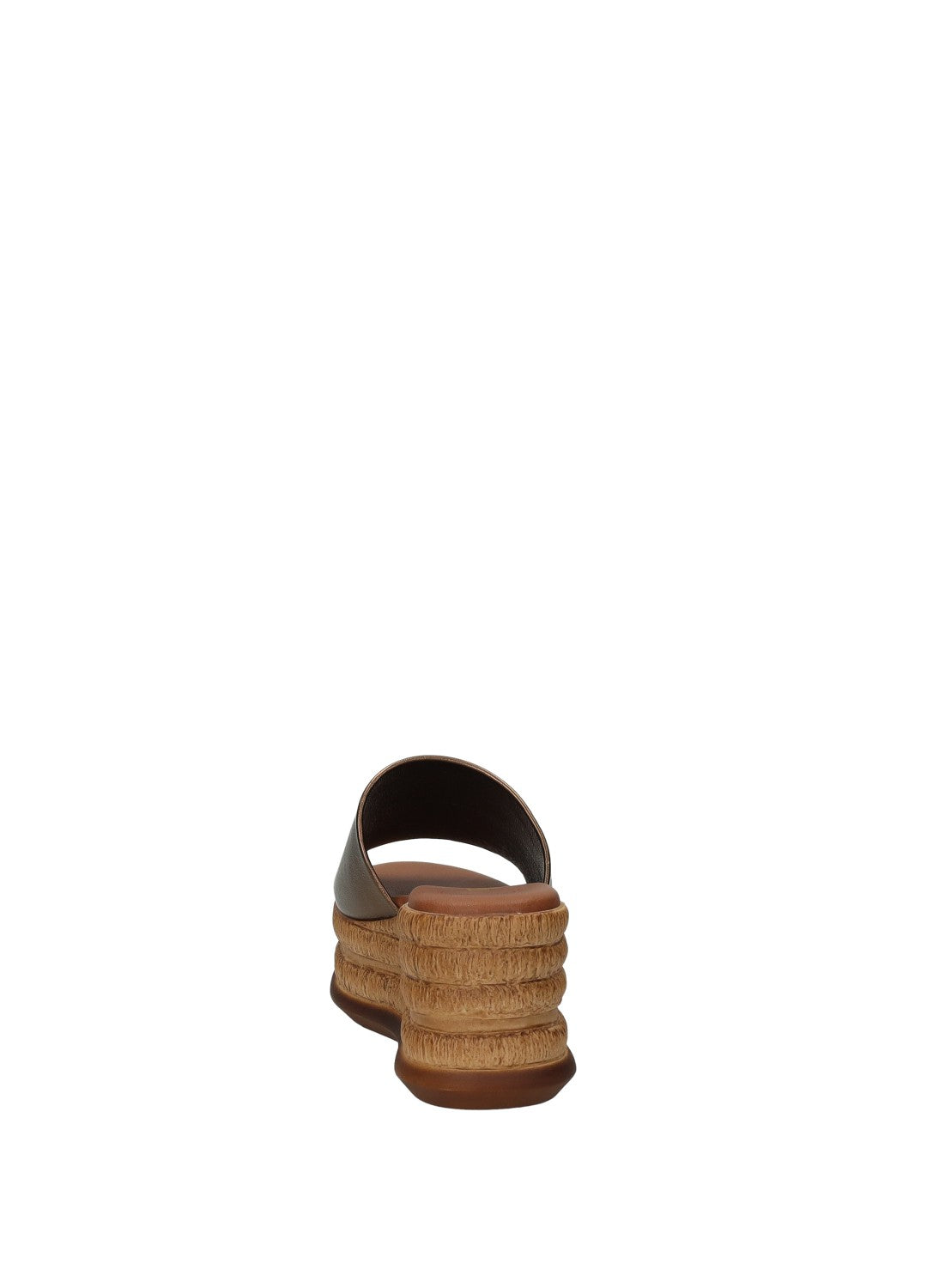 Sandali donna in vera pelle con zeppa alta