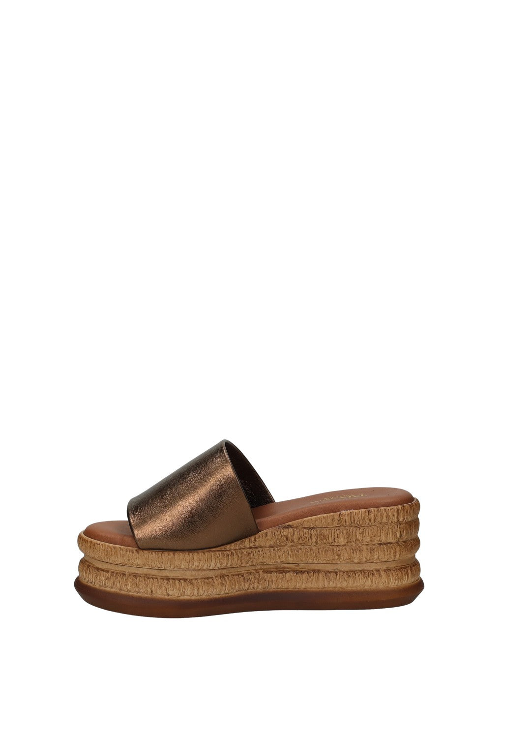 Sandali donna in vera pelle con zeppa alta