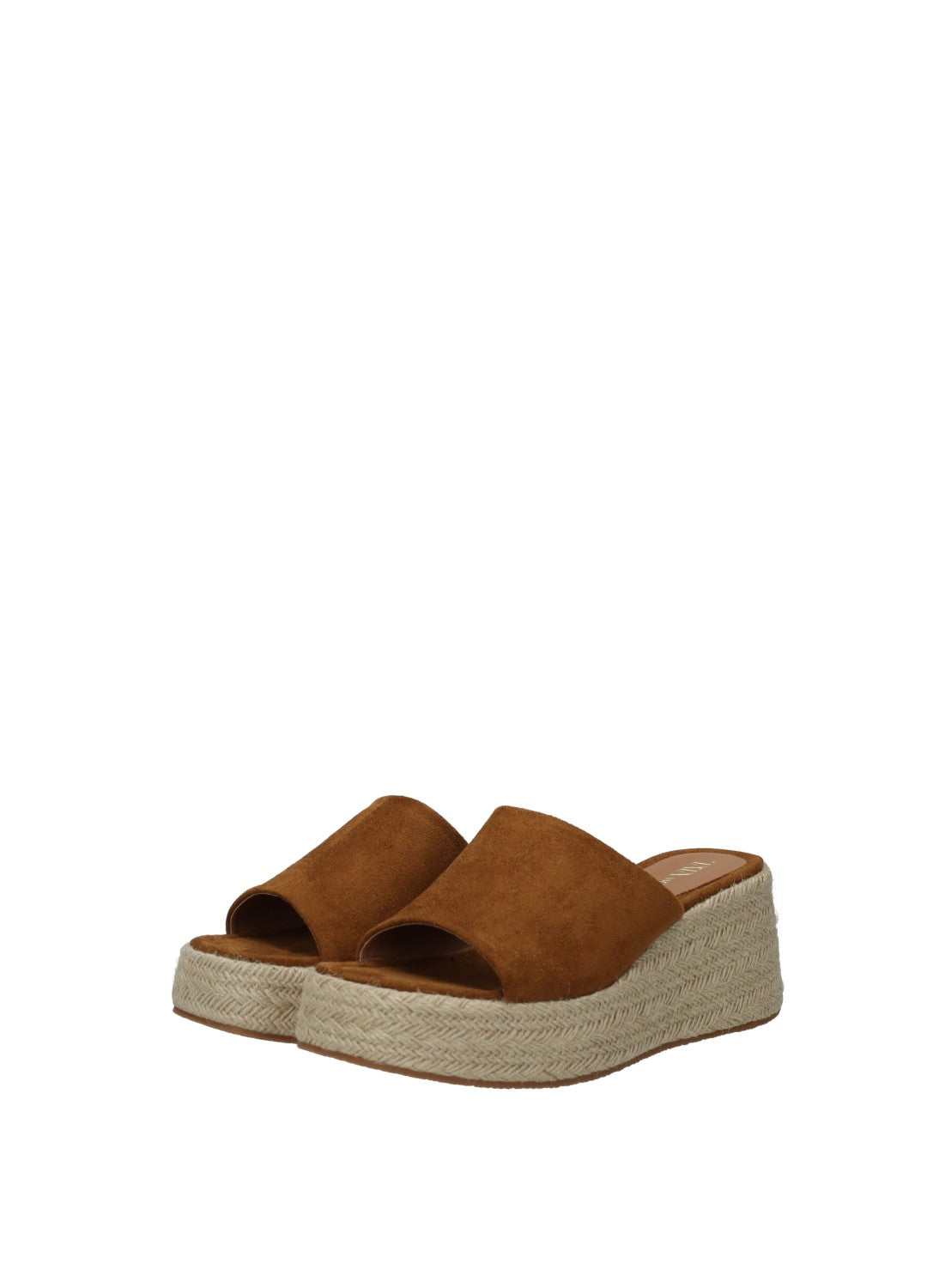 Sandali donna green o brown in microfibra con zeppa alta