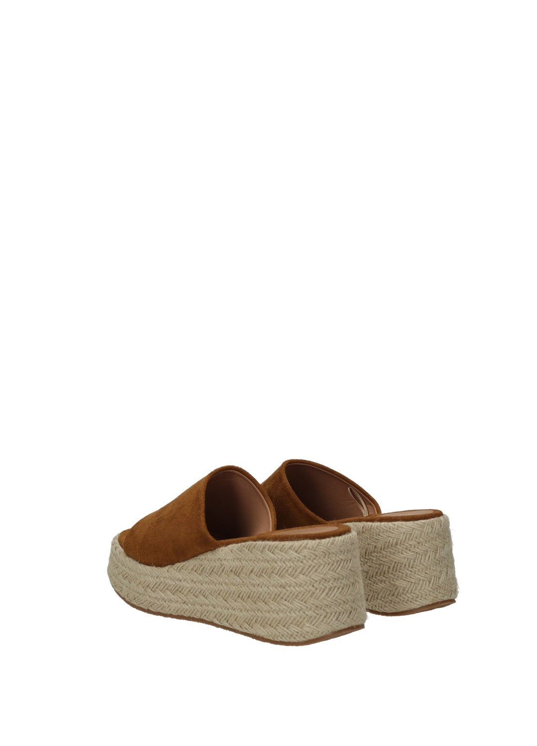 Sandali donna green o brown in microfibra con zeppa alta