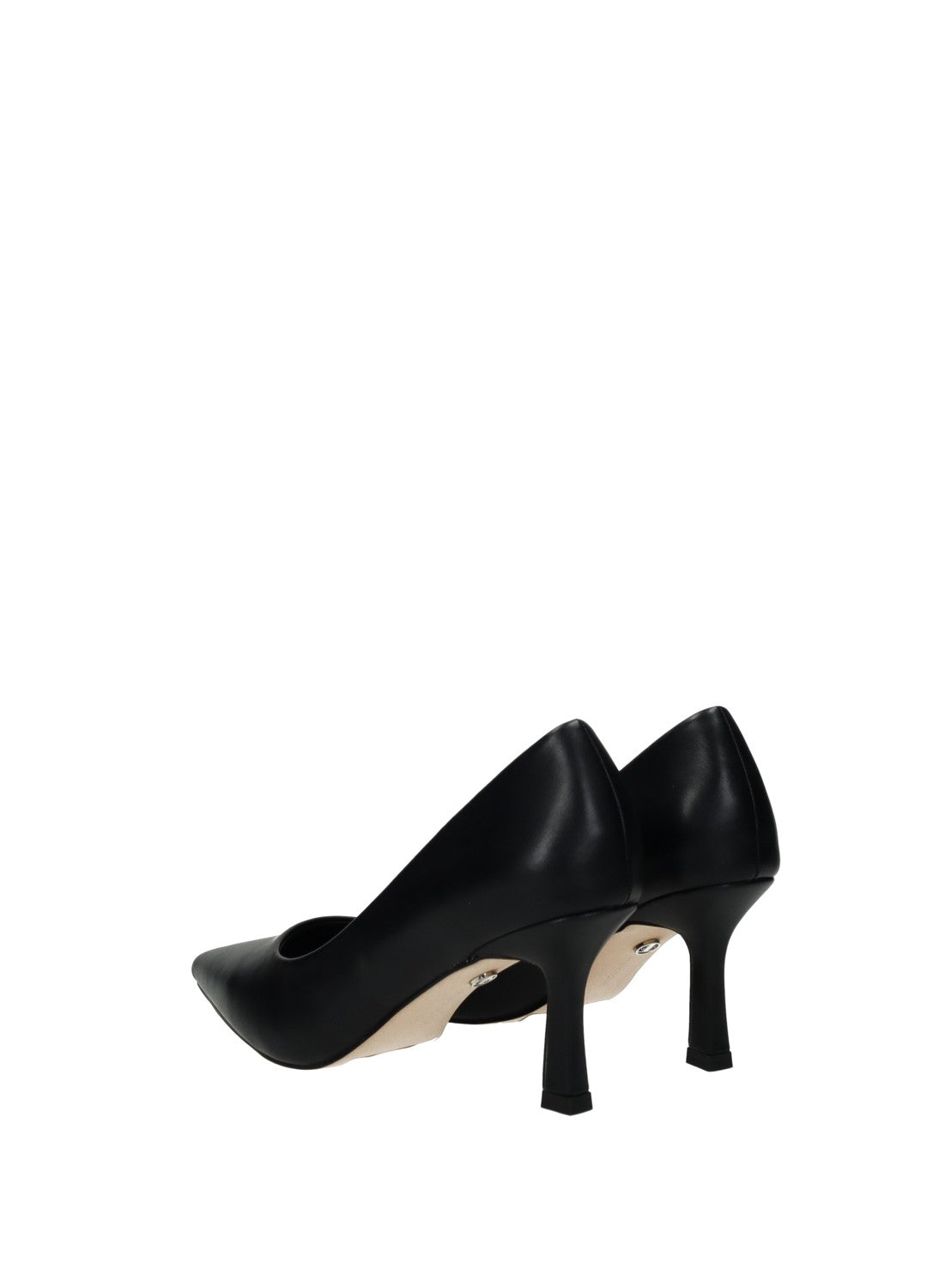 Décolleté donna black in PU tacco medio