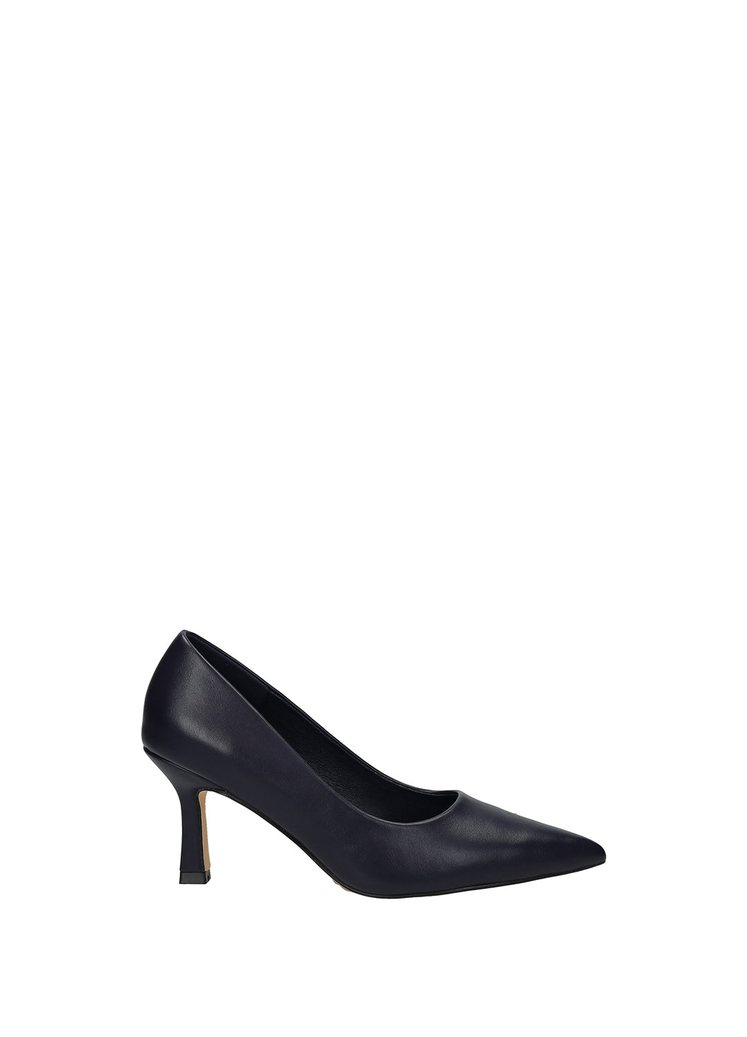 Décolleté donna black in PU tacco medio