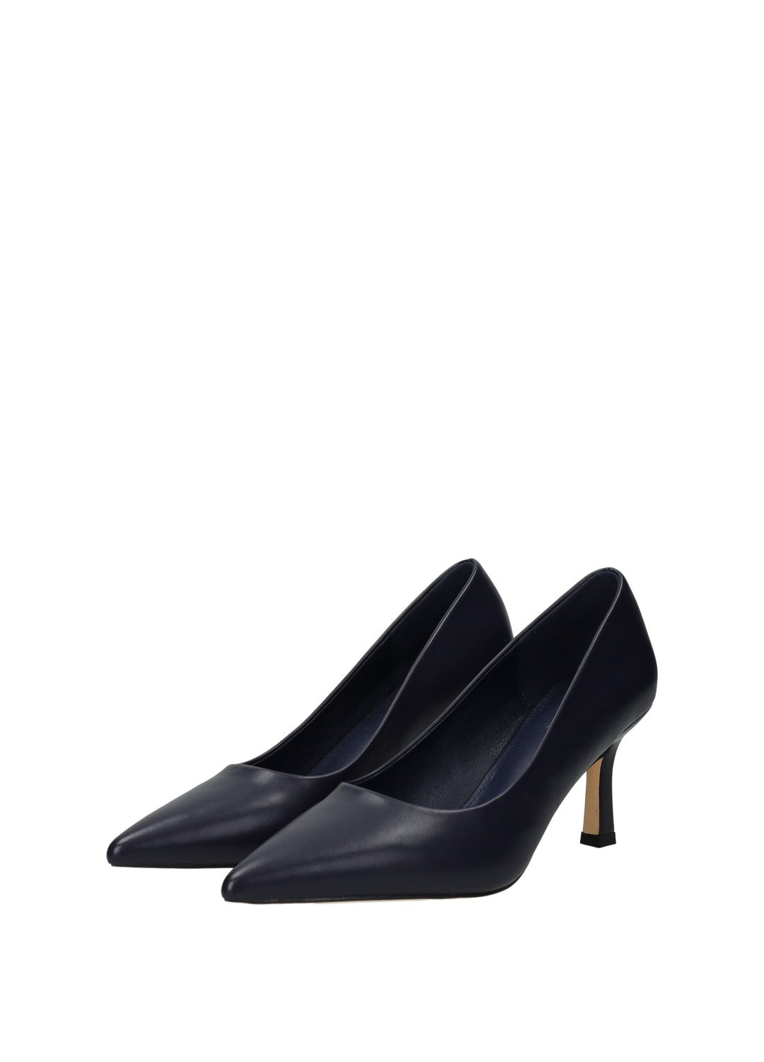 Décolleté donna black in PU tacco medio
