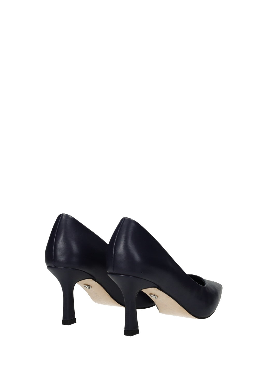 Décolleté donna black in PU tacco medio