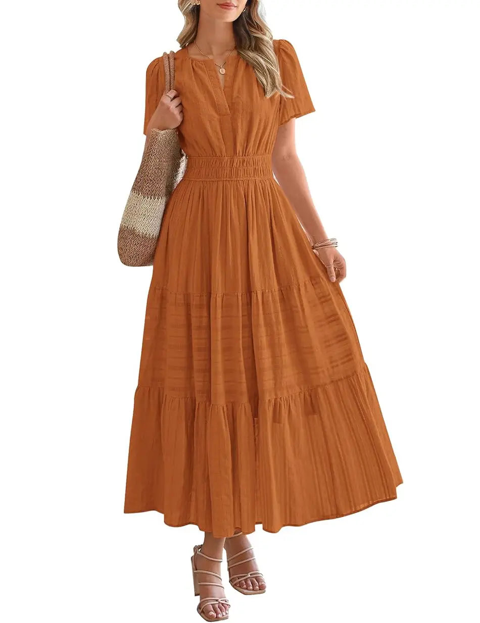 Abito Maxi Boho con Tasche