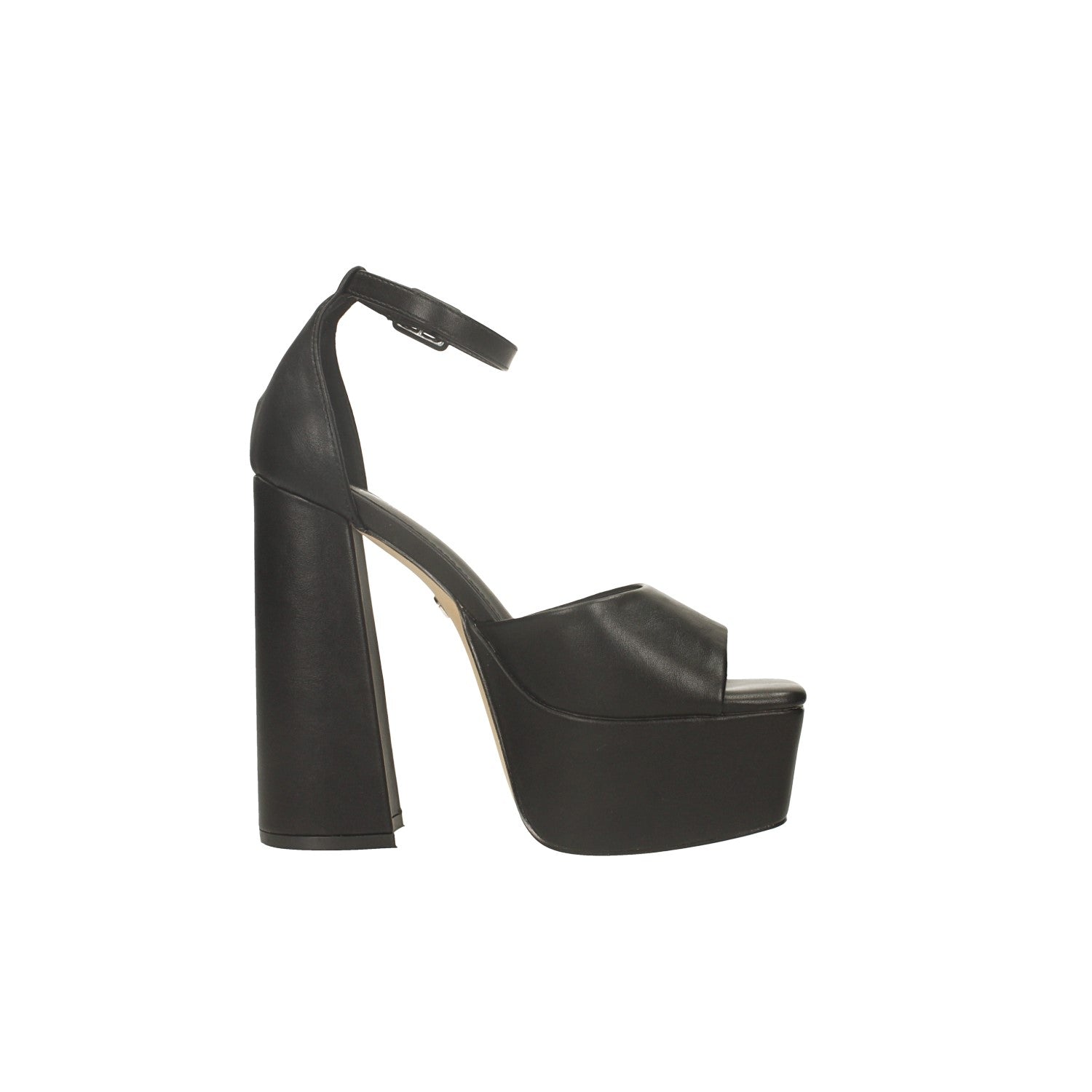 Sandali platform con tacco a colonna alto 14cm