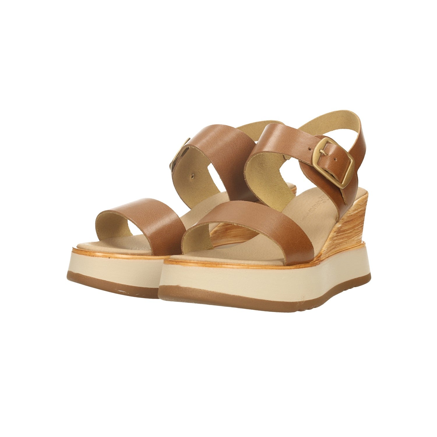 Sandali con zeppa. Made in Italy. Tacco alto 7.5cm