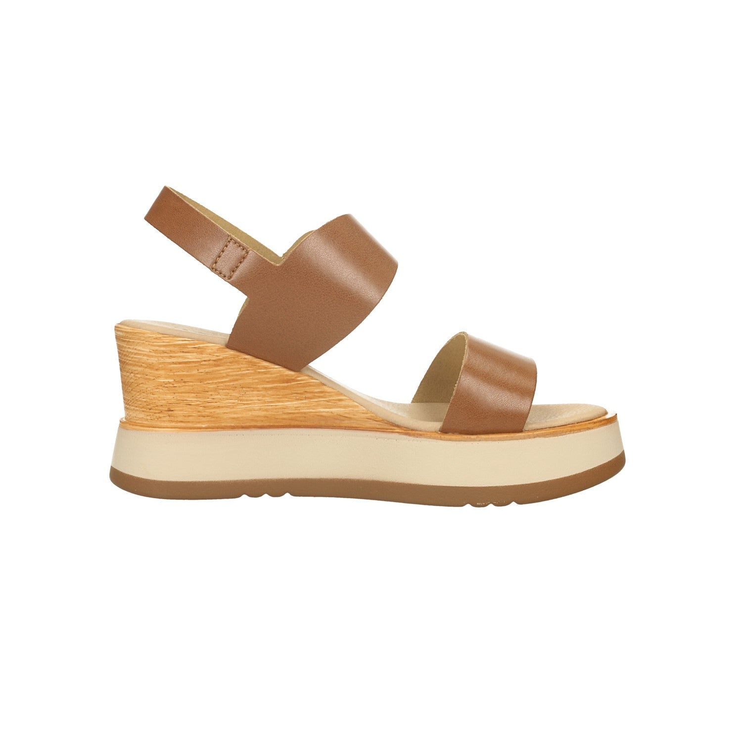 Sandali con zeppa. Made in Italy. Tacco alto 7.5cm