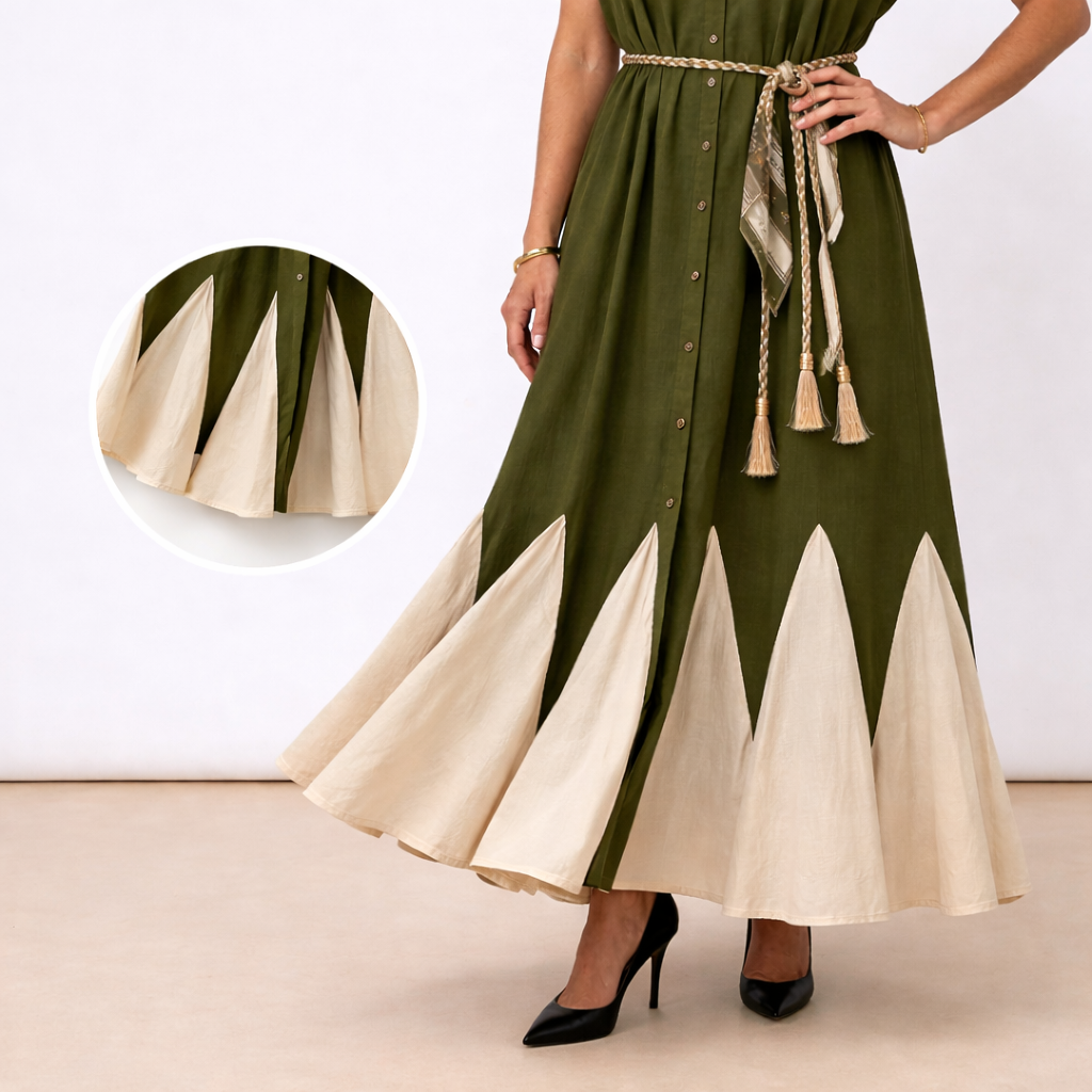 Vestito Chemisier in Lino Estivo Semplice Elegante